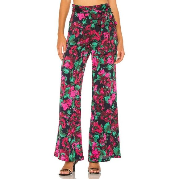 Misa Los Angeles Pants - NWT MISA Los Angeles Sarita Wide Leg Pants in Enchanted Floral (Fuscia multi) M